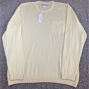 Outerknown Men's Large Yellow Pocket Sweater NWT $198 Style 1410068